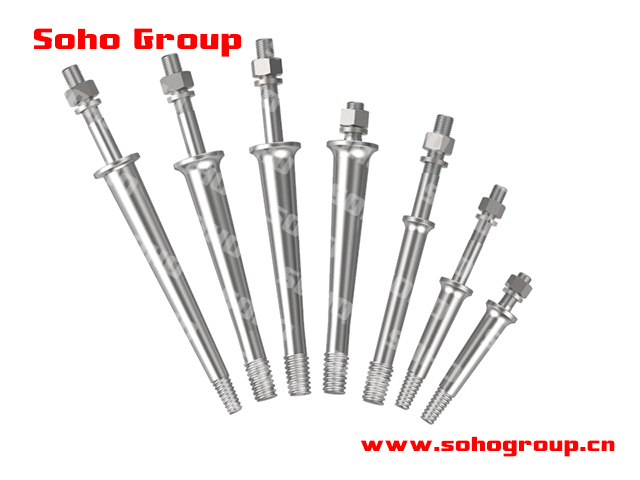 High voltage insulator pins